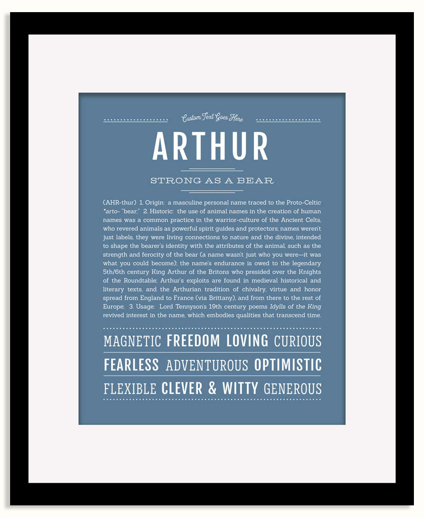 Frame Options | Steele Blue | Black Frame, Matted