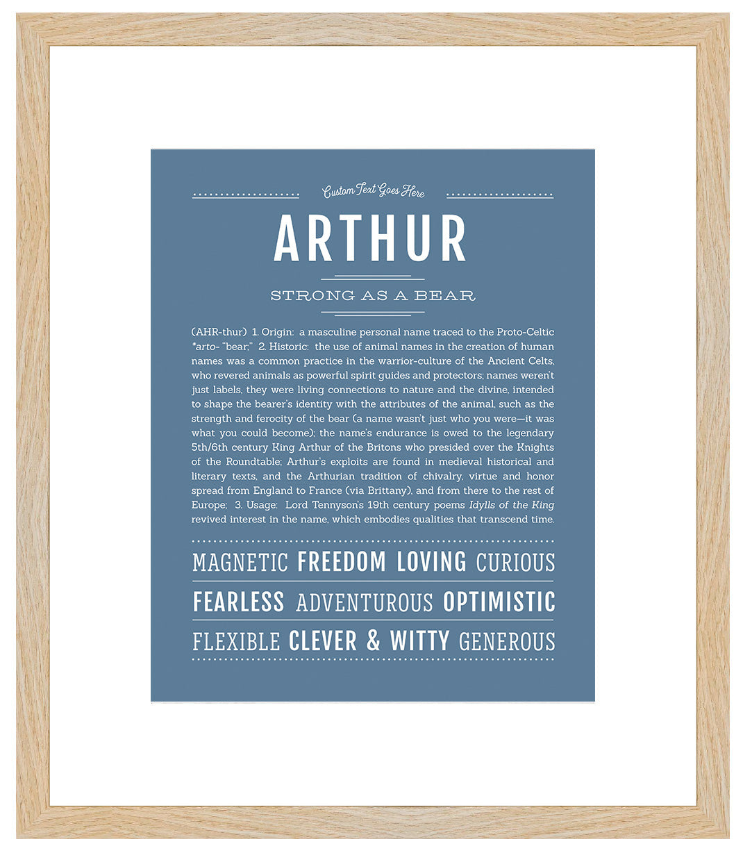 Frame Options | Steele Blue | Maple Frame, Matted