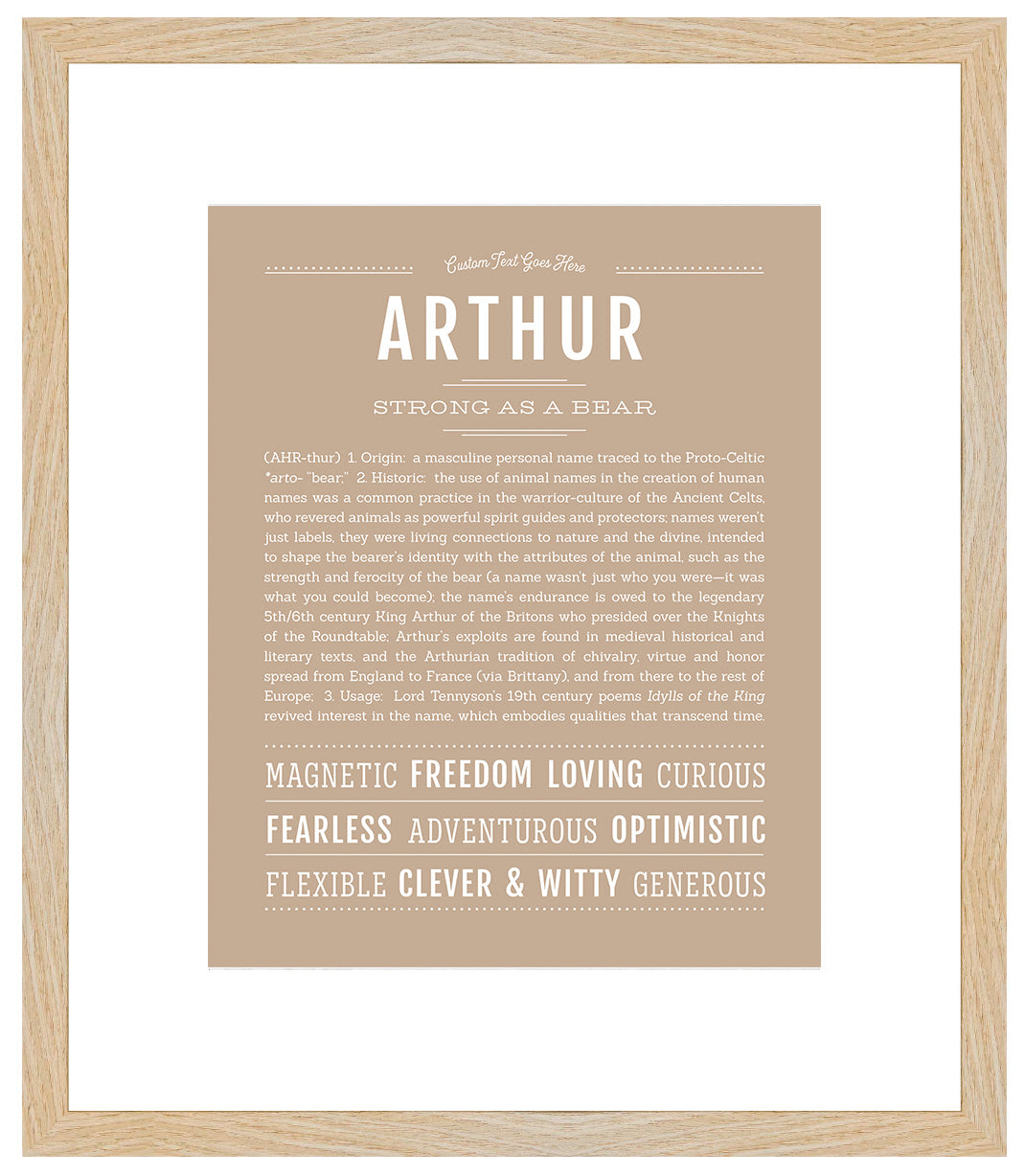 Frame Options | Tan | Maple Frame, Matted