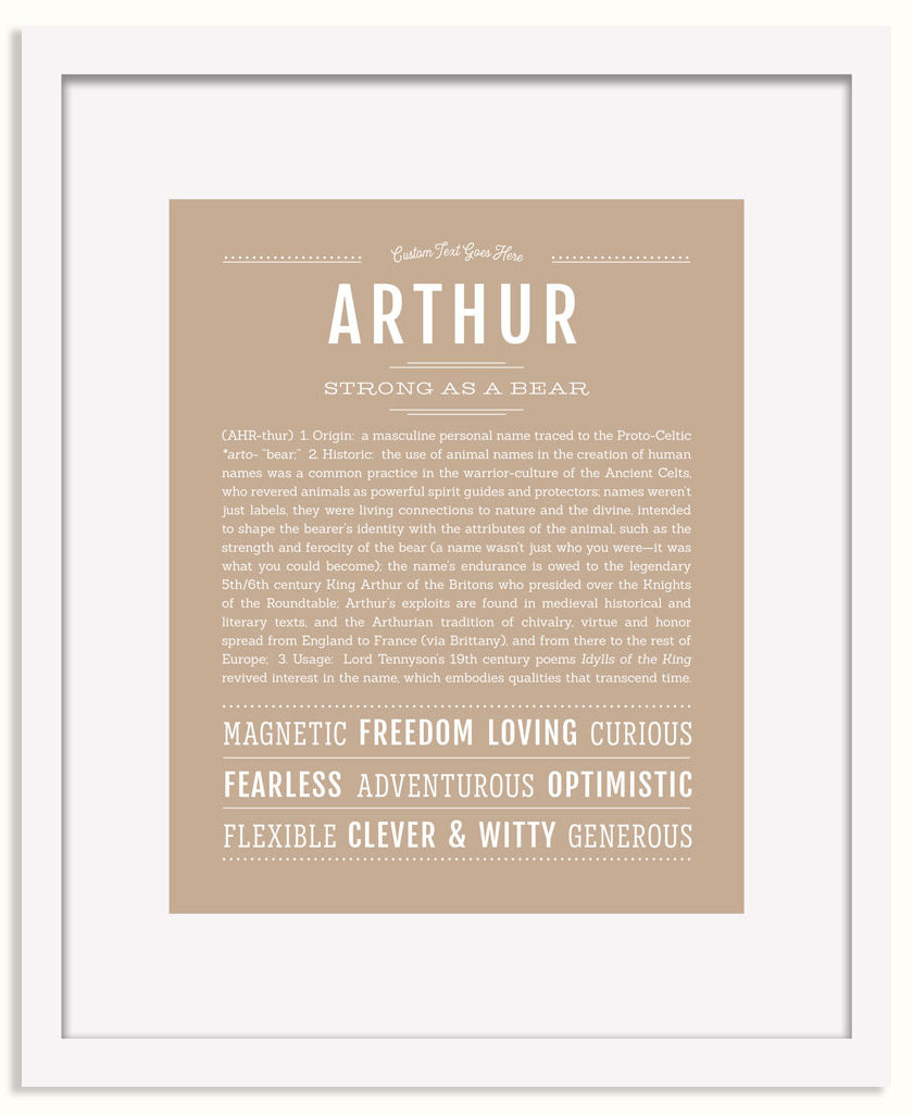 Frame Options | Tan | White Frame, Matted