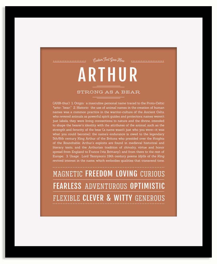 Frame Options | Terra Cotta | Black Frame, Matted