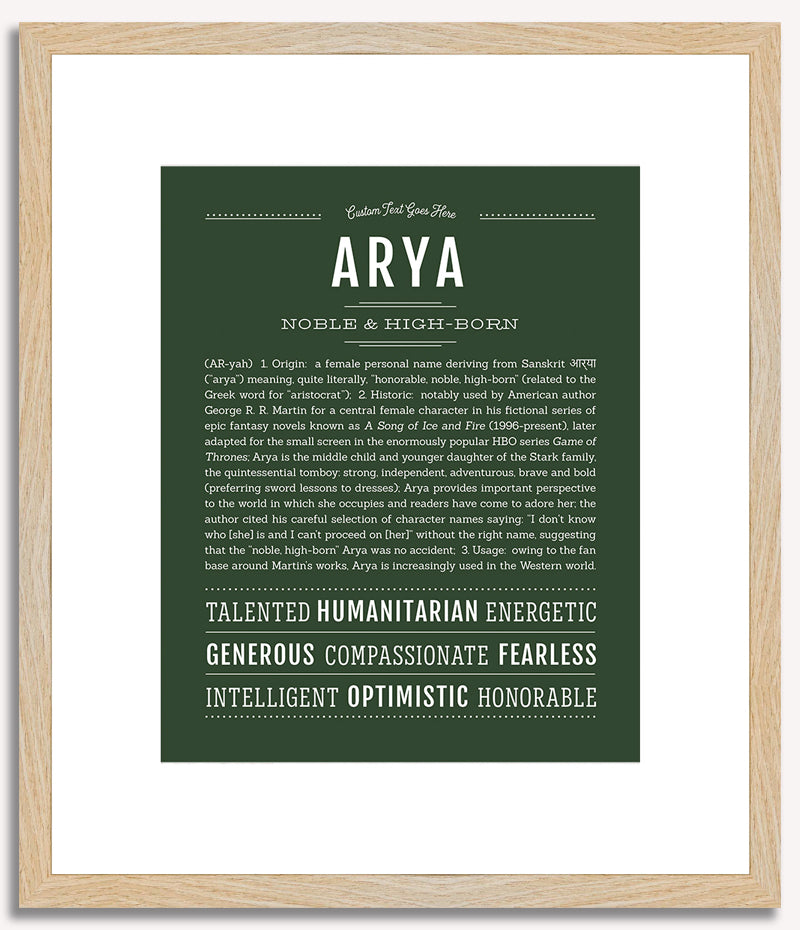 Arya | Name Art Print