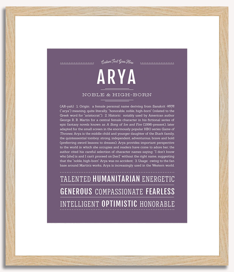 Arya | Name Art Print