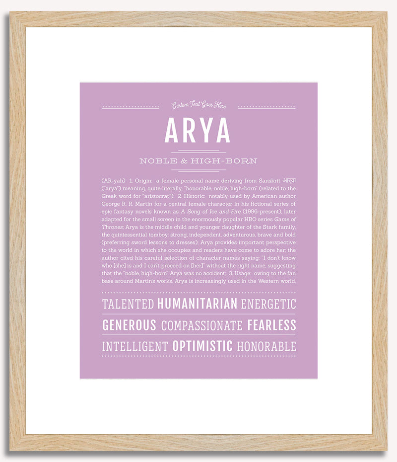 Arya | Name Art Print