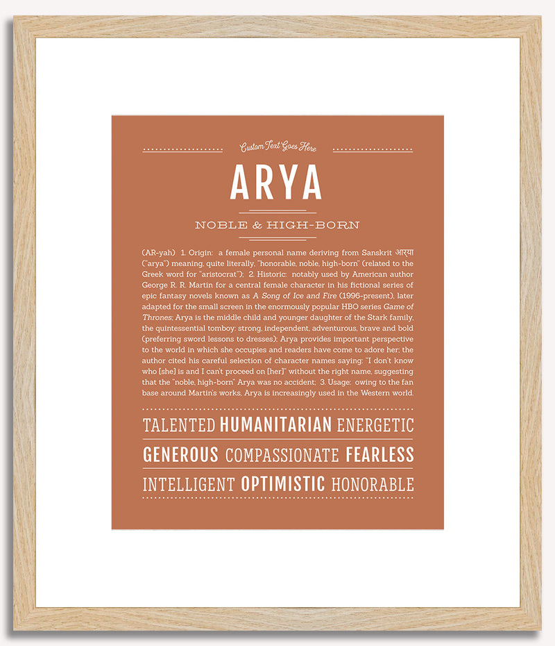 Arya | Name Art Print