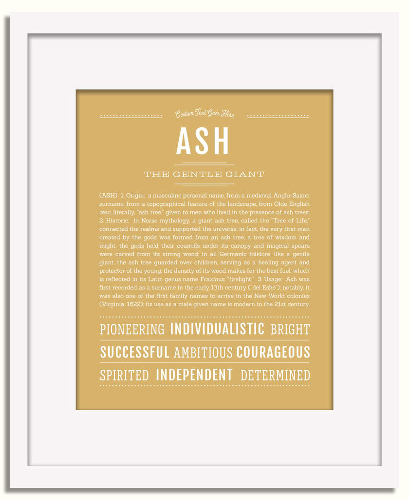 Frame Options | Matte Gold | White Frame, Matted