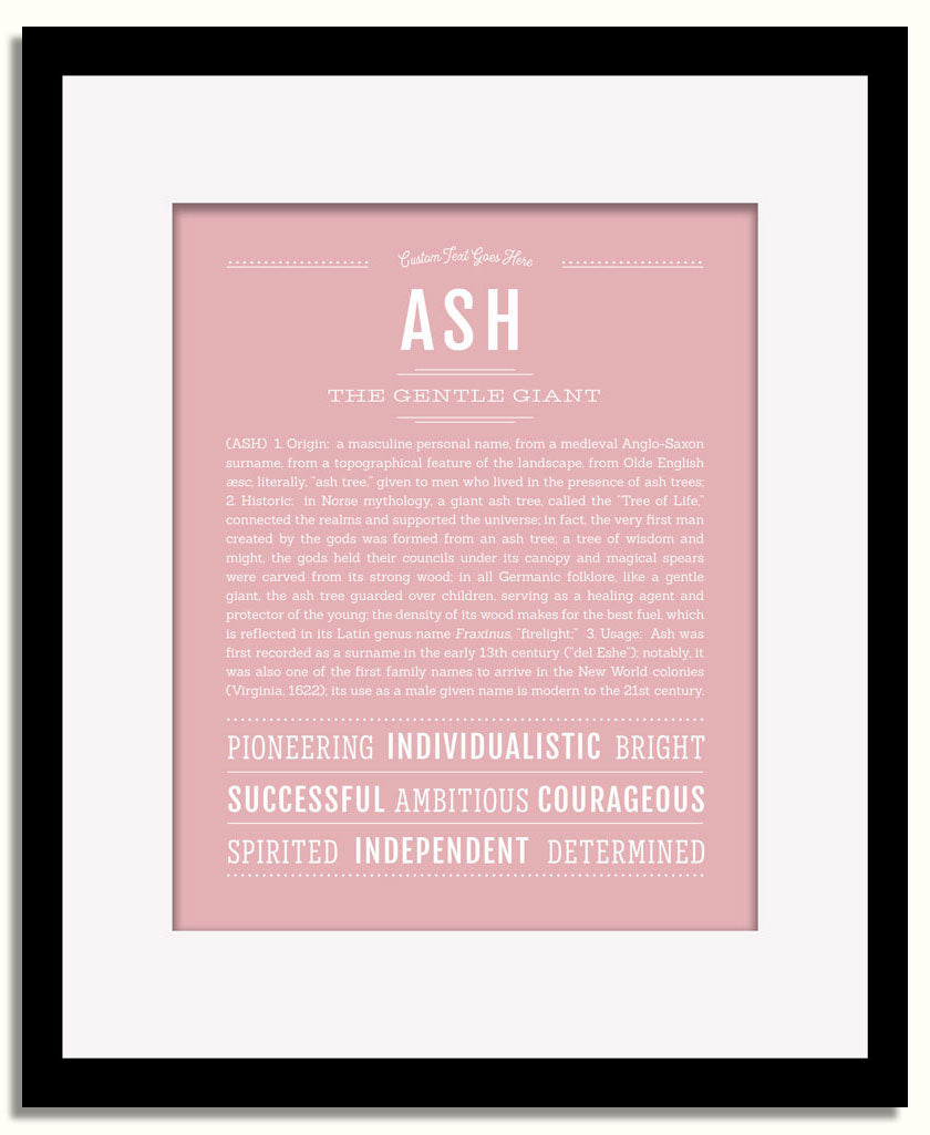 Frame Options | Dusty Rose | Black Frame, Matted