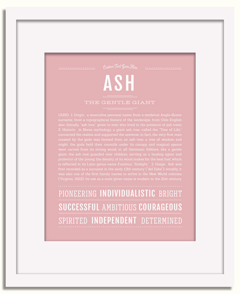 Frame Options | Dusty Rose | White Frame, Matted