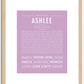 Ashlee | Name Art Print