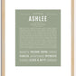 Ashlee | Name Art Print