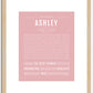 Ashley | Name Art Print