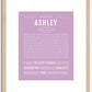 Ashley | Name Art Print