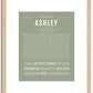 Ashley | Name Art Print