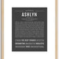 Ashlyn | Name Art Print