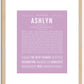 Ashlyn | Name Art Print