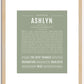 Ashlyn | Name Art Print