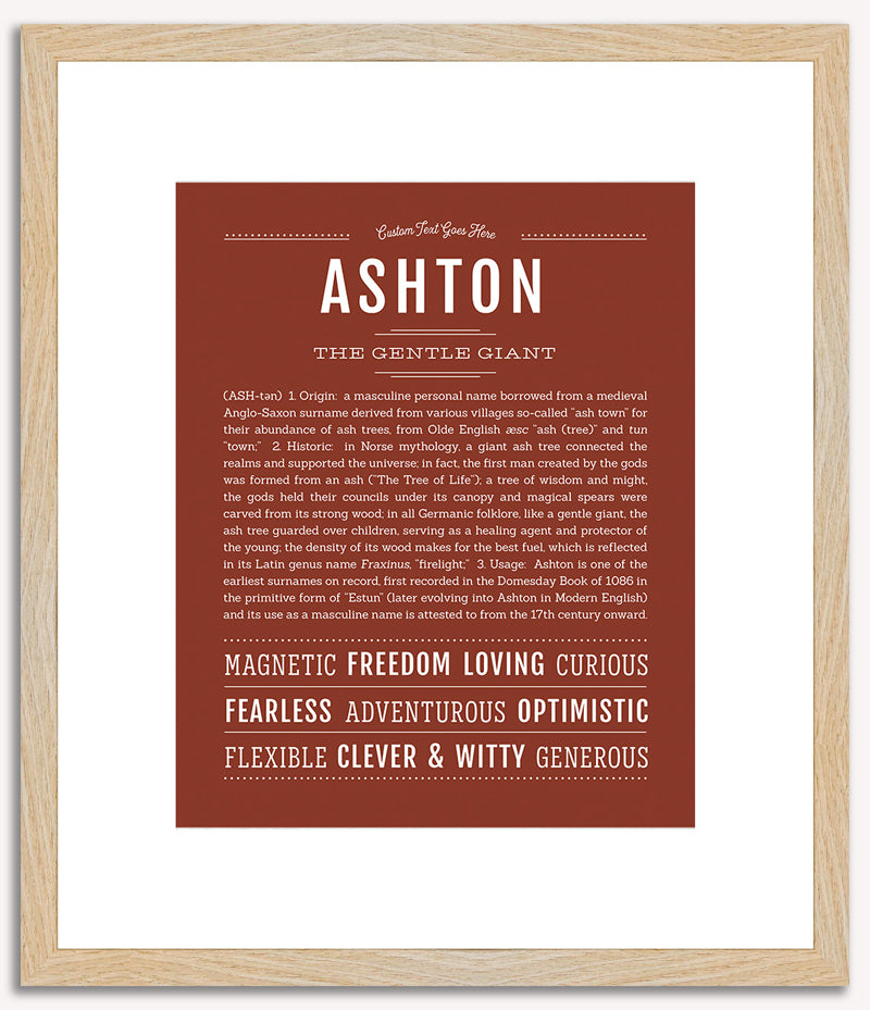 Ashton (male) | Name Art Print