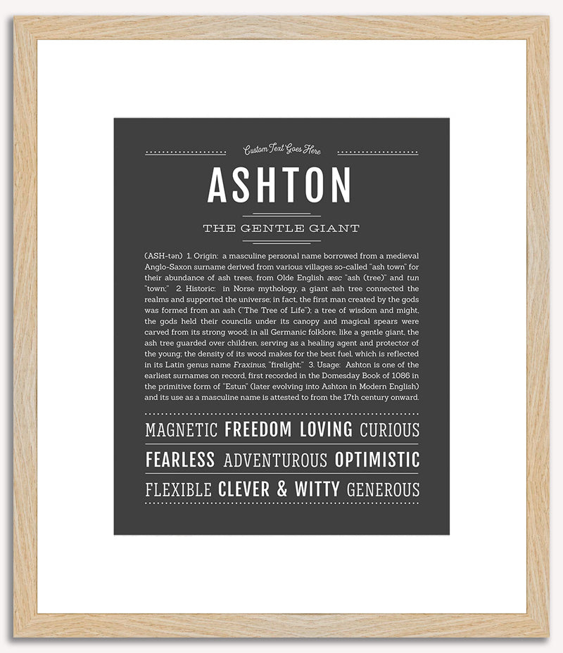 Ashton (male) | Name Art Print