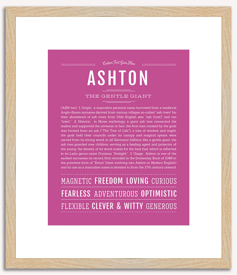 Ashton (male) | Name Art Print