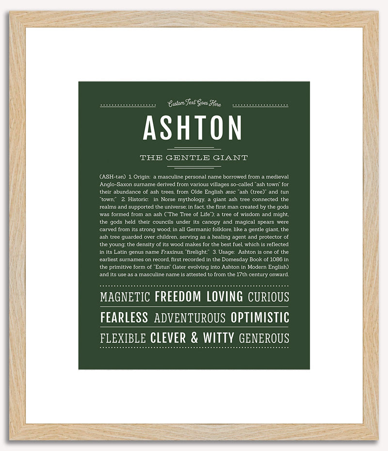 Ashton (male) | Name Art Print