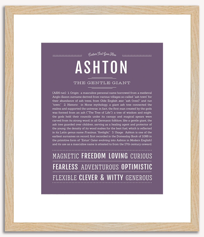 Ashton (male) | Name Art Print