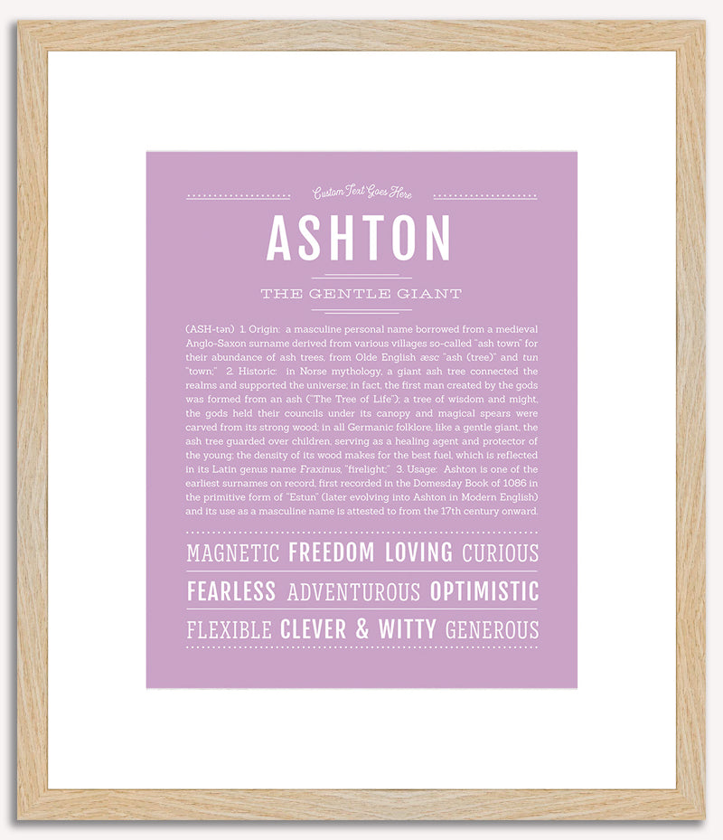 Ashton (male) | Name Art Print