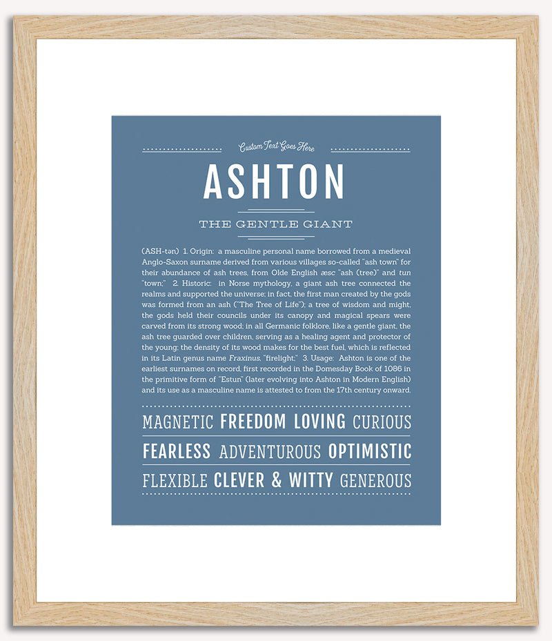 Ashton (male) | Name Art Print