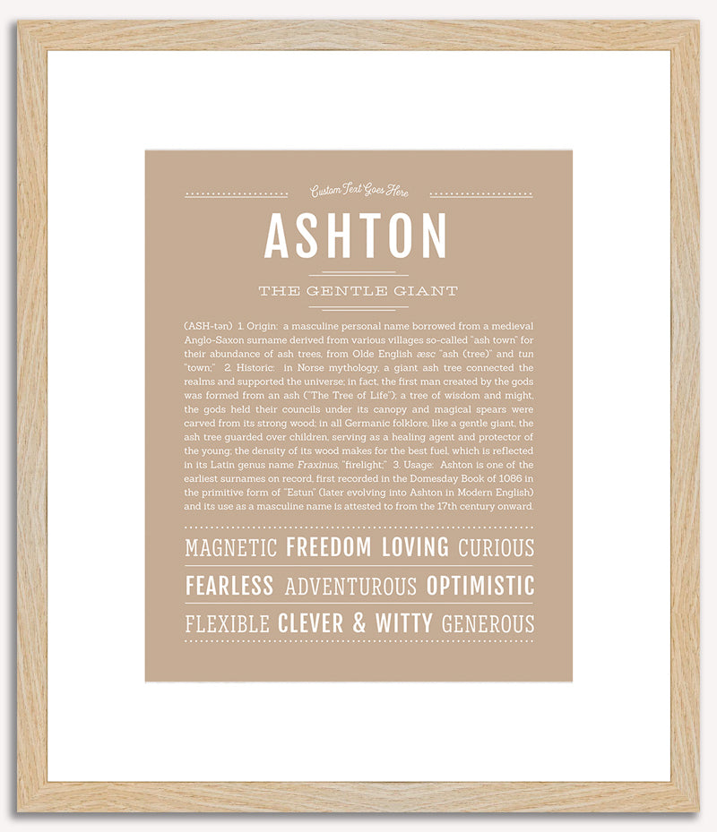 Ashton (male) | Name Art Print