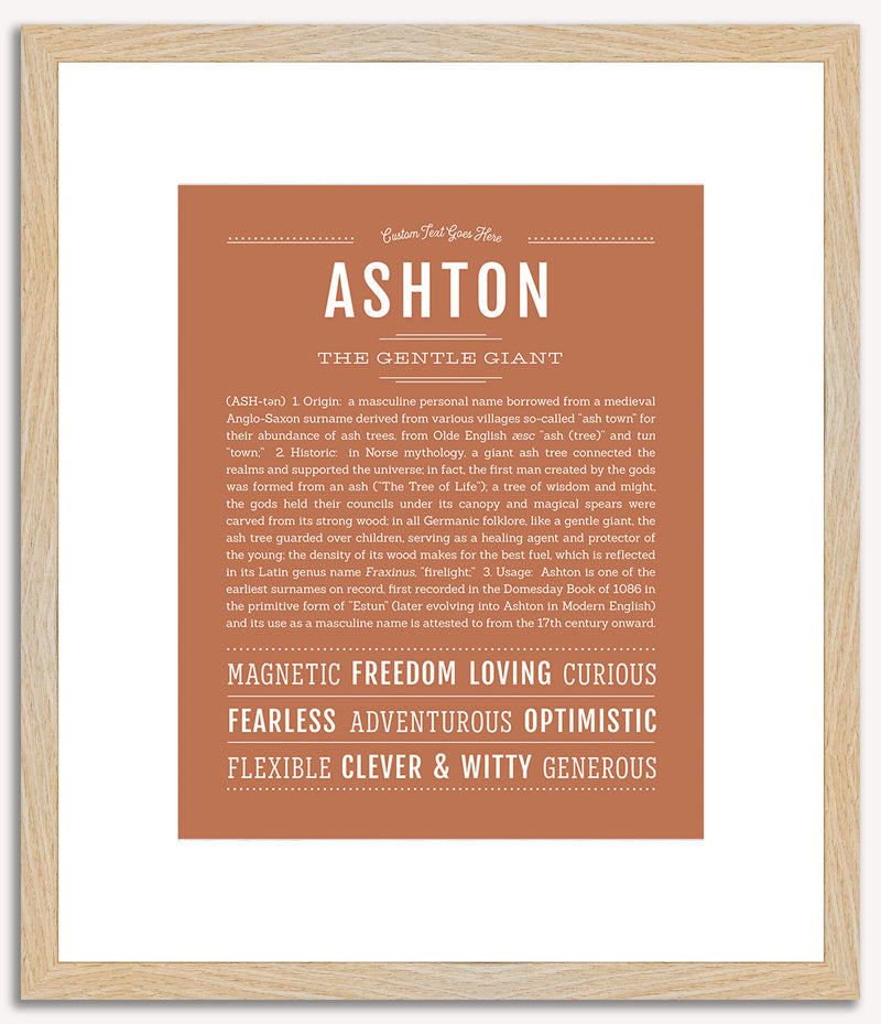 Ashton (male) | Name Art Print