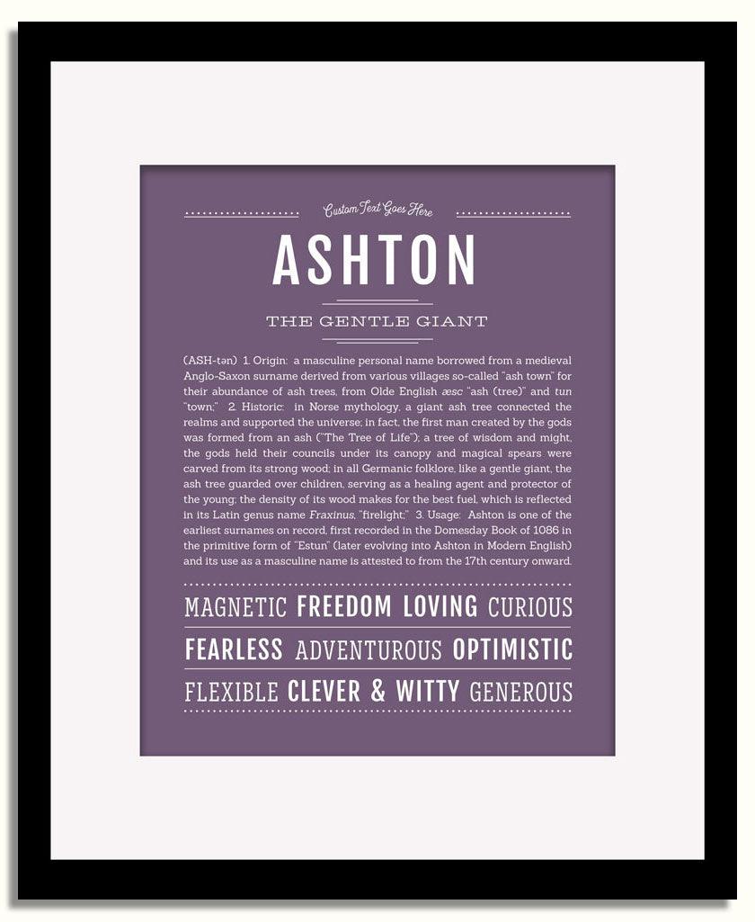 Frame Options | Deep Purple | Black Frame, Matted