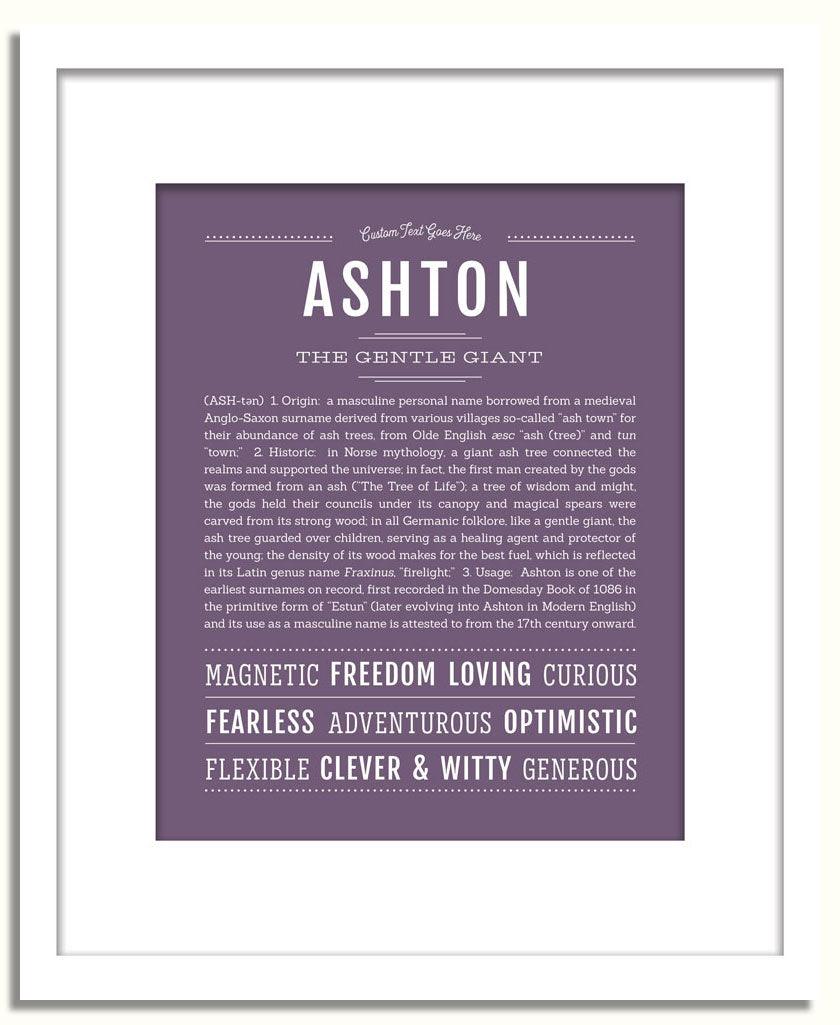 Frame Options | Deep Purple | White Frame, Matted