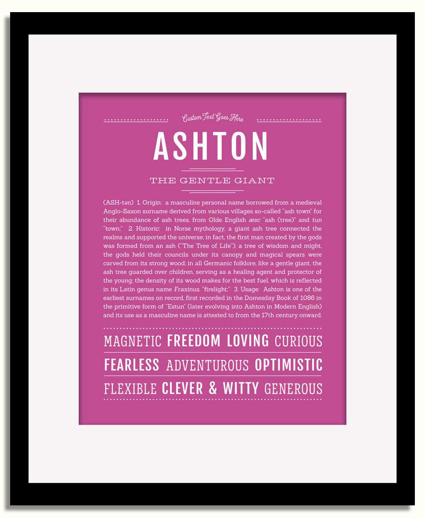 Frame Options | Dark Pink | Black Frame, Matted