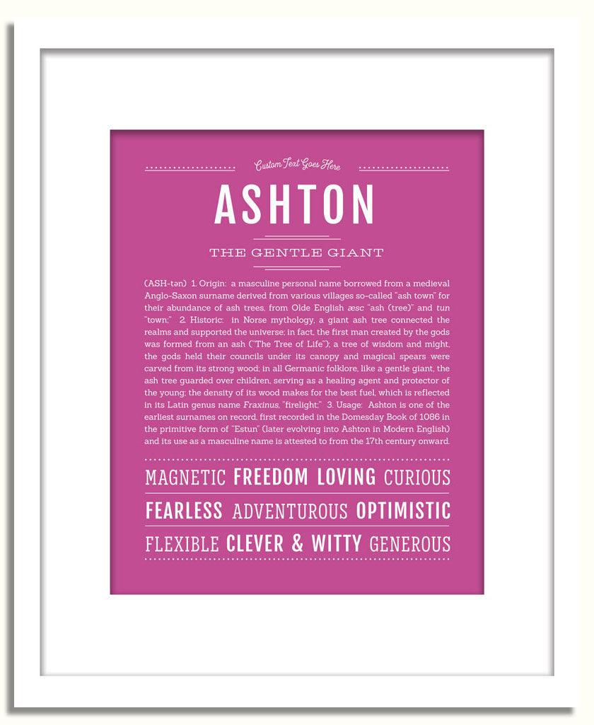 Frame Options | Dark Pink | White Frame, Matted