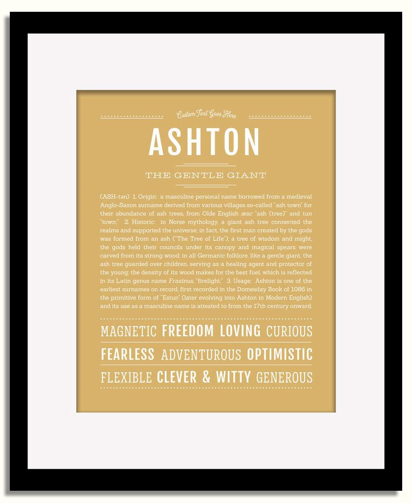 Frame Options | Matte Gold | Black Frame, Matted