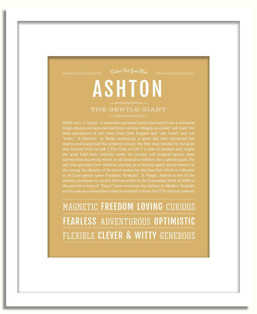 Frame Options | Matte Gold | White Frame, Matted