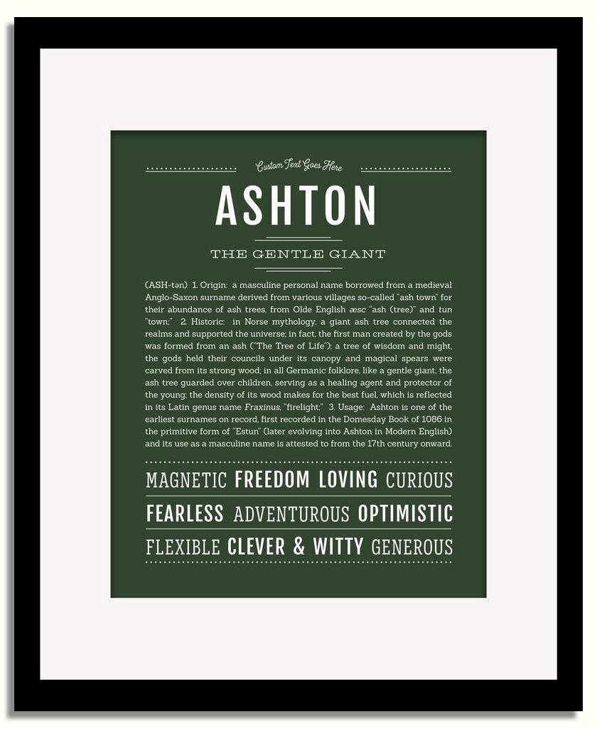 Frame Options | Deep Forest | Black Frame, Matted