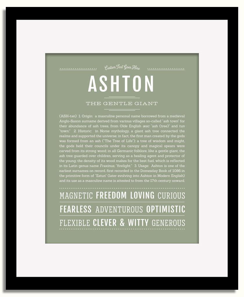 Frame Options | Sage | Black Frame, Matted