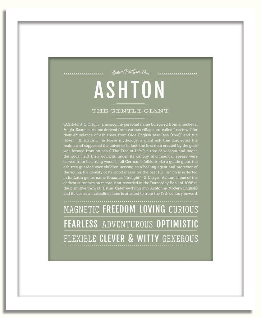 Frame Options | Sage | White Frame, Matted