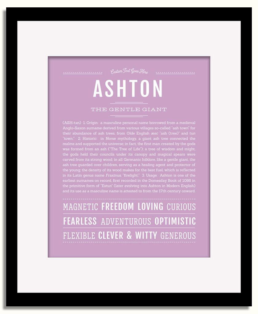 Frame Options | Lilac | Black Frame, Matted