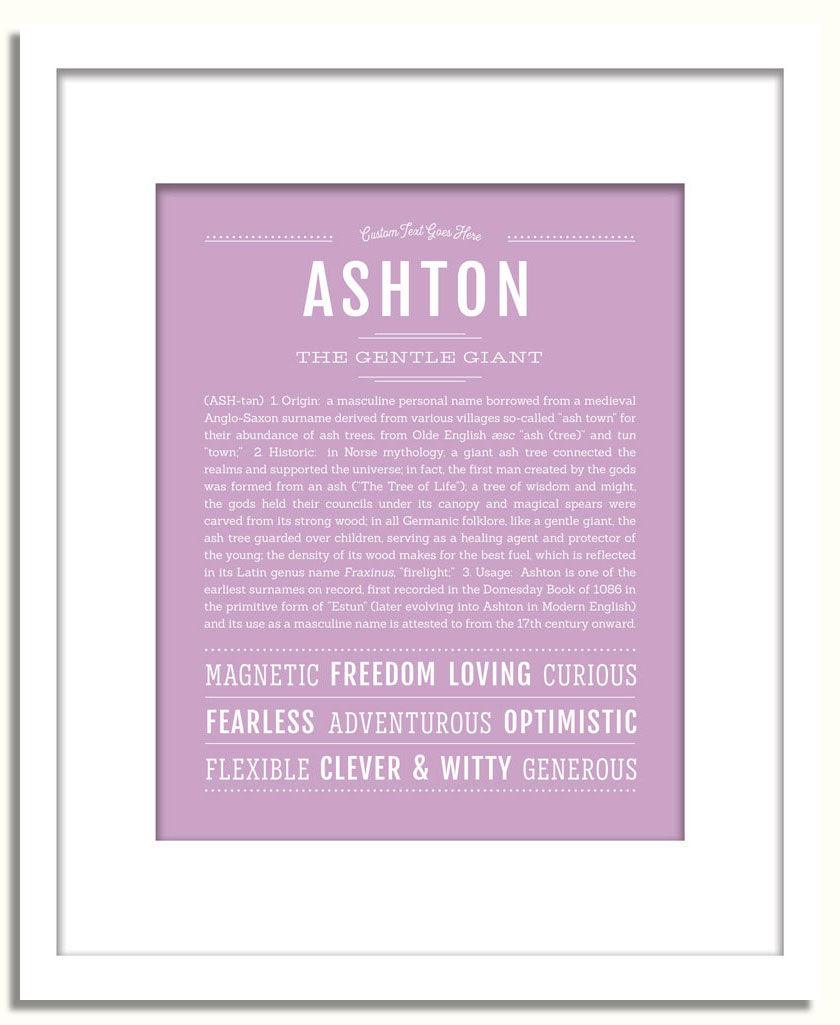 Frame Options | Lilac | White Frame, Matted