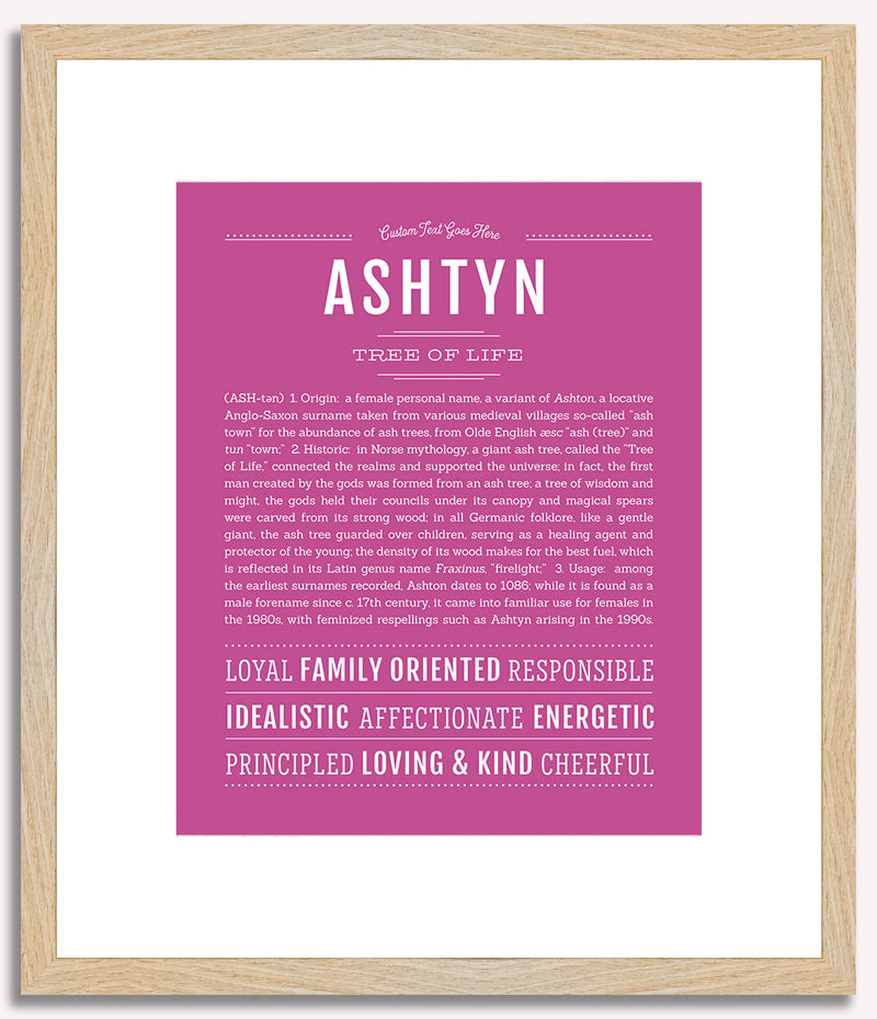 Ashtyn (female) | Name Art Print