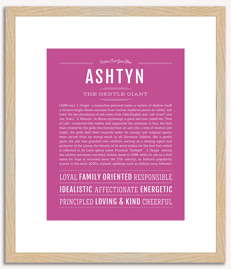 Ashtyn (male) | Name Art Print