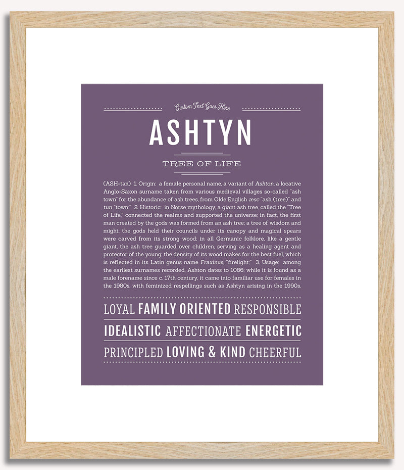 Ashtyn (female) | Name Art Print