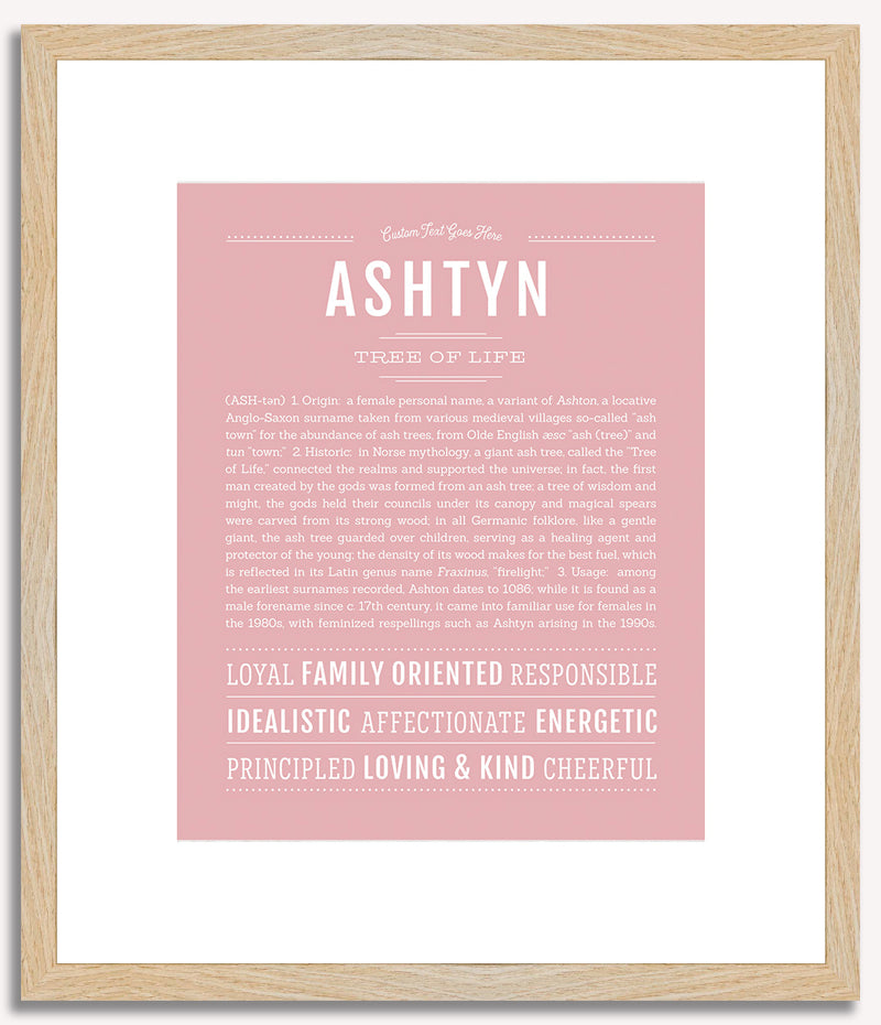 Ashtyn (female) | Name Art Print