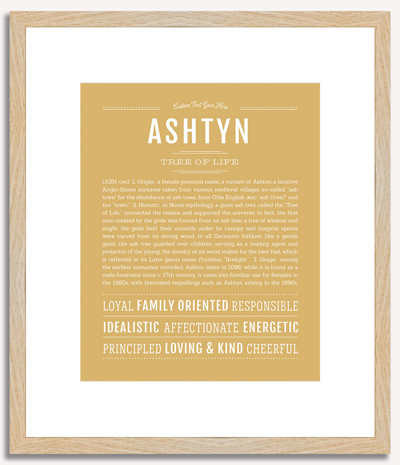 Ashtyn (female) | Name Art Print