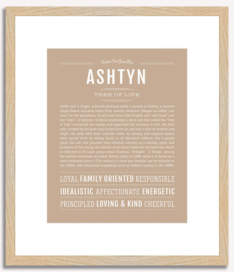 Ashtyn (female) | Name Art Print