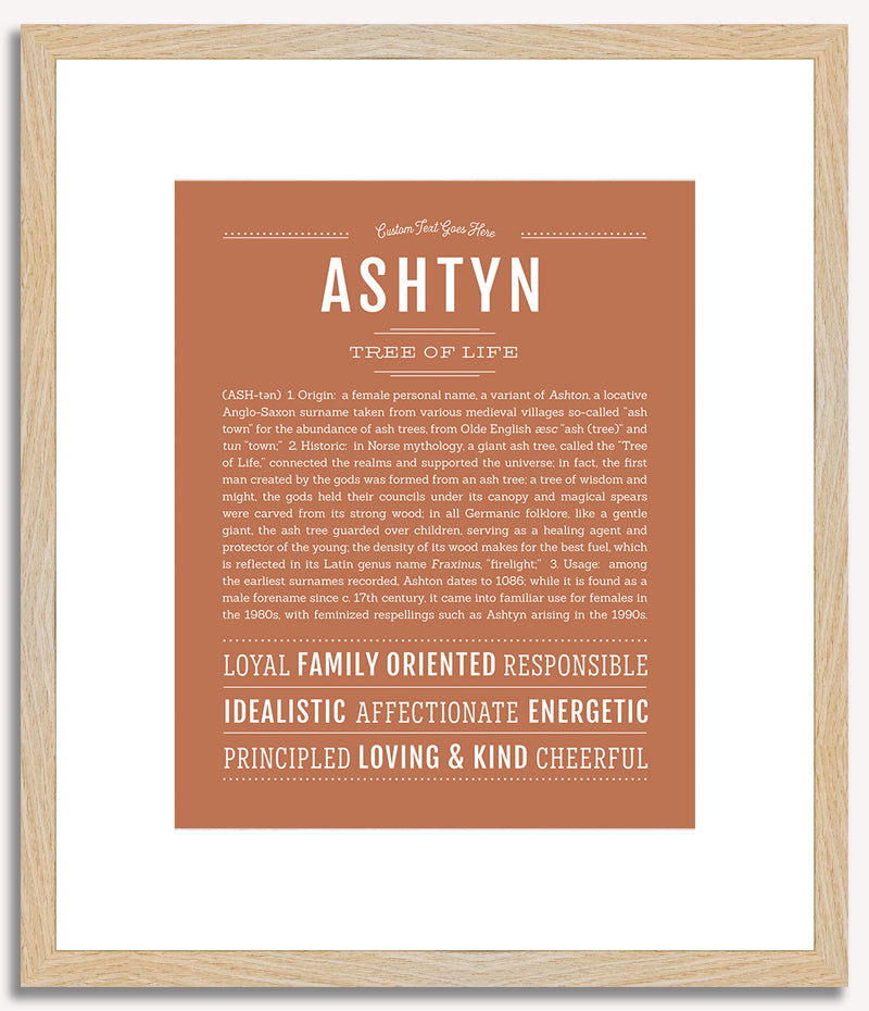 Ashtyn (female) | Name Art Print