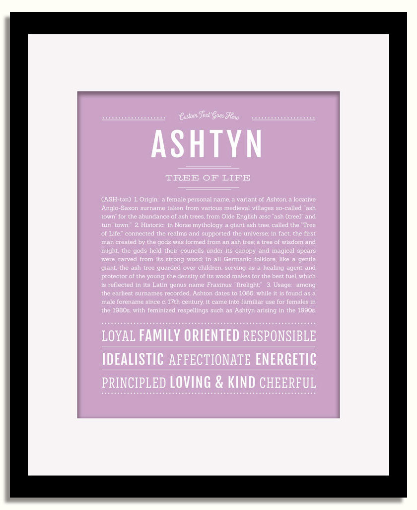 Frame Options | Lilac | Black Frame, Matted