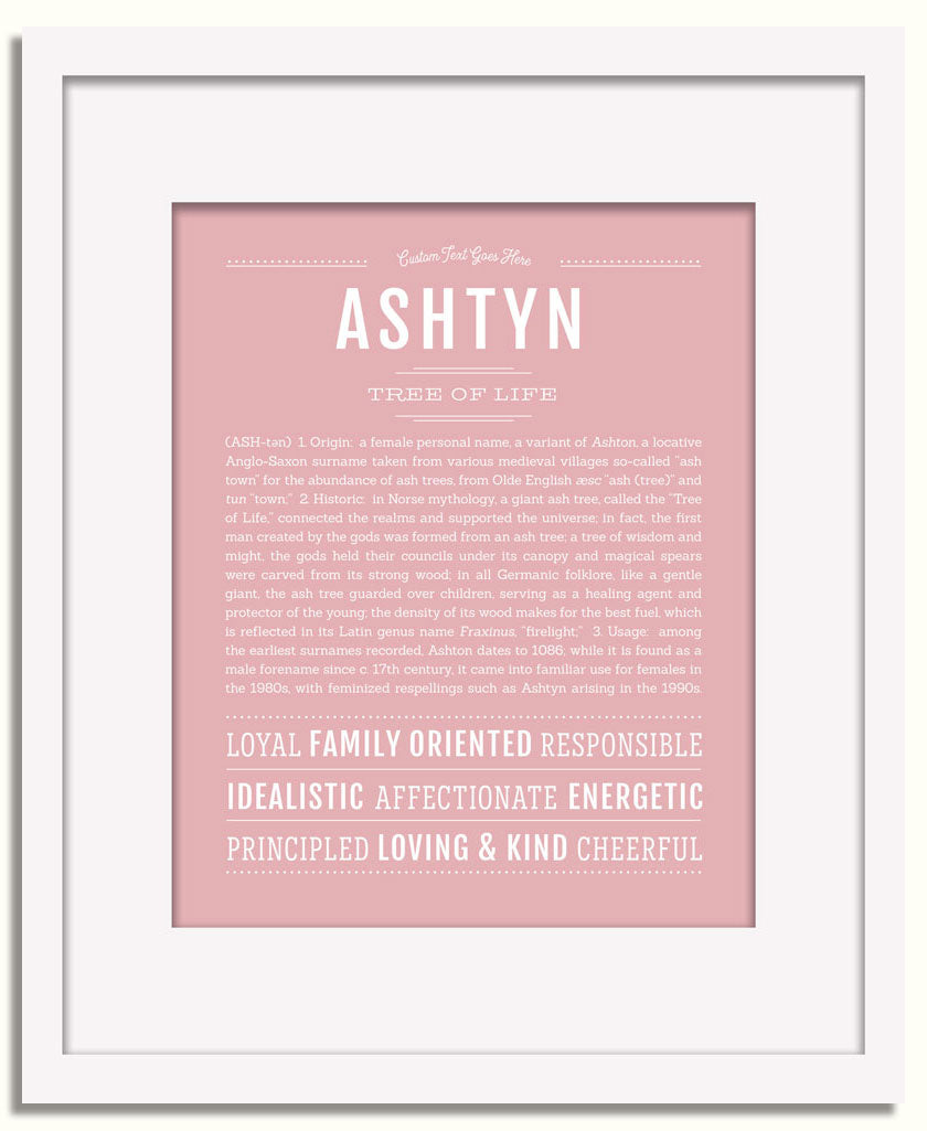 Frame Options | Dusty Rose | White Frame, Matted