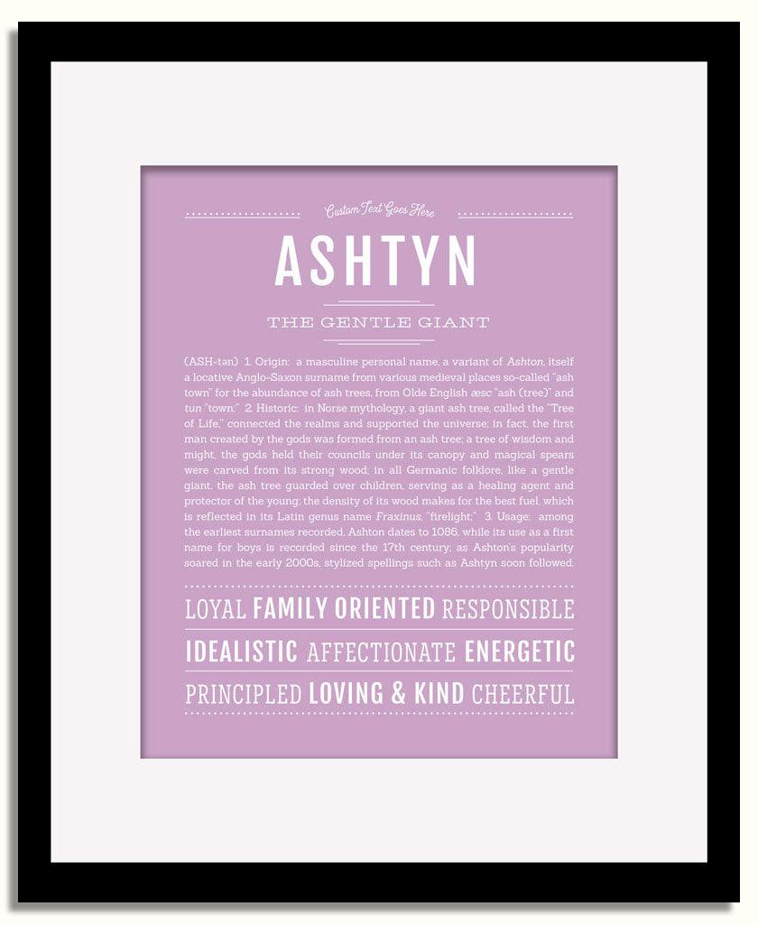 Frame Options | Lilac | Black Frame, Matted